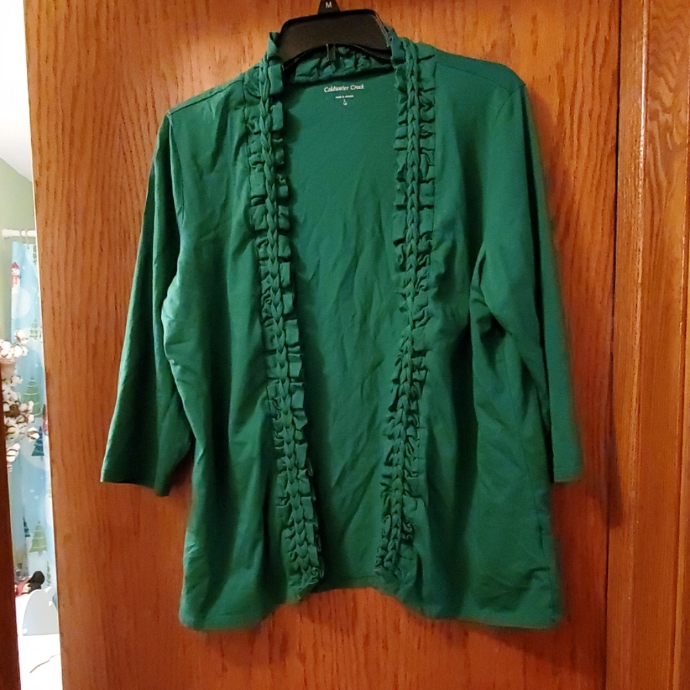 Coldwater creek jacket with ruche